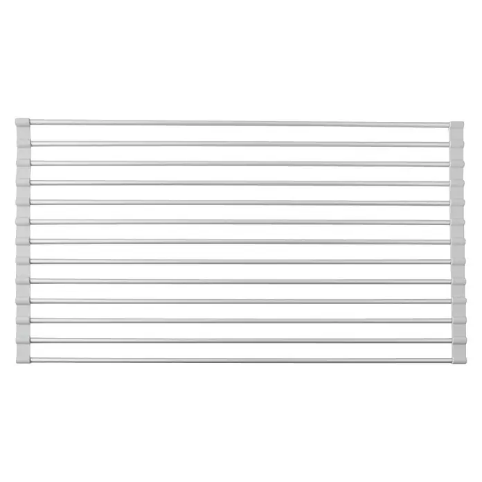 Escurreplatos enrollable - L x An x Al: 28 x 47 x 1 cm, Aluminio