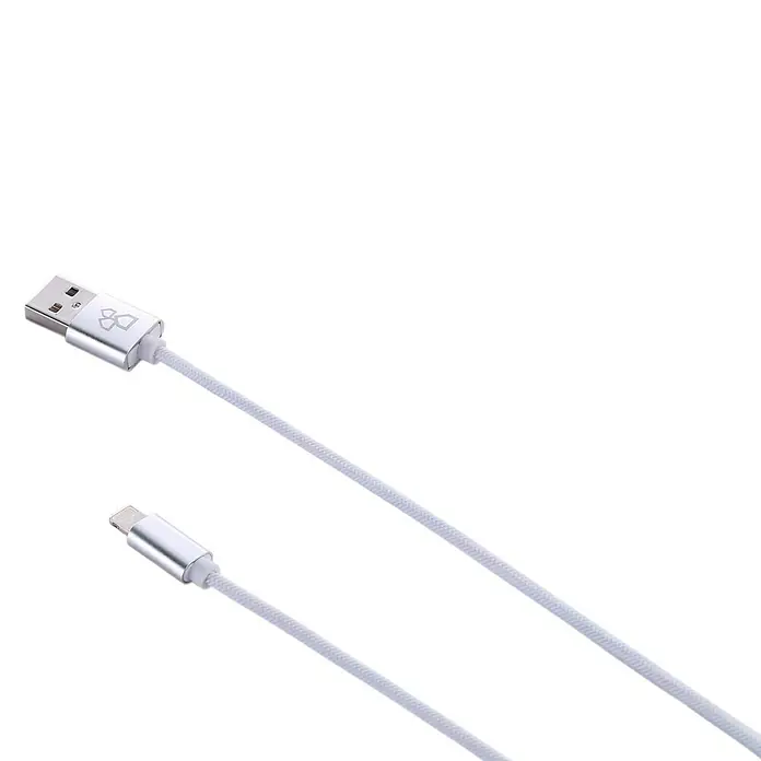 BAUHAUS USB-Ladekabel - Weiß, 1 m, USB A-Stecker, Lightning-Stecker - Vorderansicht