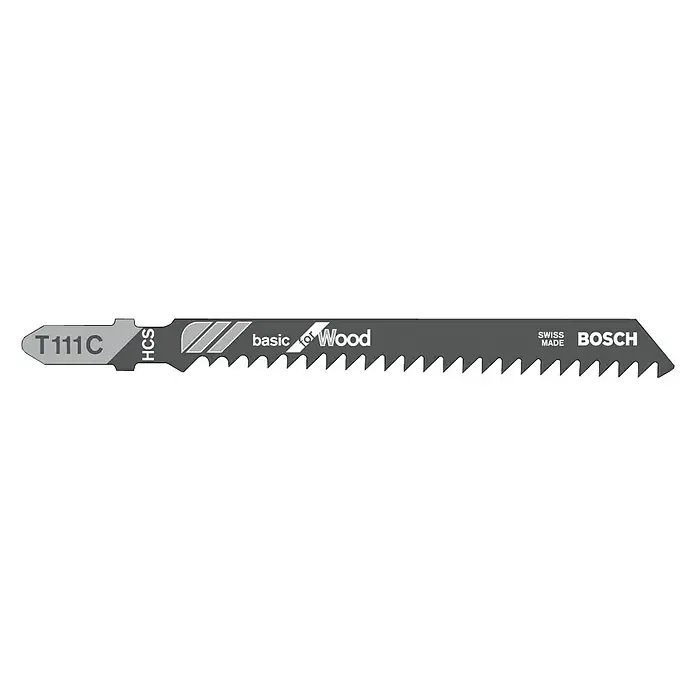 Bosch Professional Hoja de sierra de calar T 111 C Basic for Wood - Madera / madera aglomerada, 5 ud.