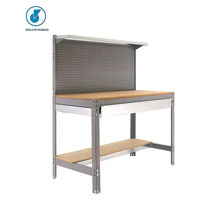 Simonrack Simonwork Banco de trabajo BT3 Box Mobile - L x An x Al: 61 x 91 x 144,5 cm, Capacidad de carga: 280 kg, Gris