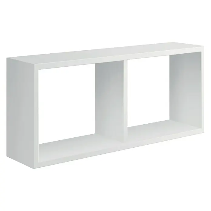 Format Wandregal Yasmine - L x B x H: 59 x 14,5 x 30 cm, Weiß - Vorderansicht