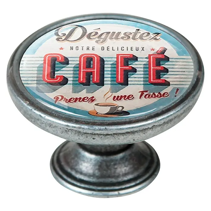 Nesu Pomo para muebles Café plateado - Ø x Al: 37 x 26 mm