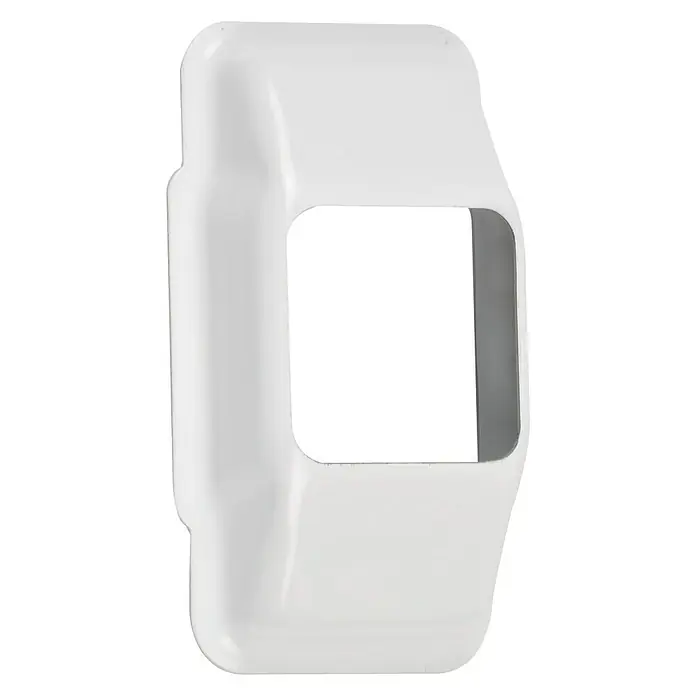 Embellecedor con placa - L x An x Al: 73 x 41 x 25 mm, Aluminio, Blanco