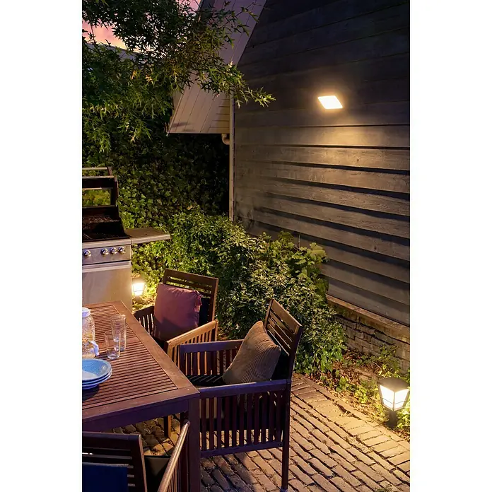 Philips Hue LED-Sockelleuchte White & Color Ambiance Econic - 1-flammig, 15 W, Lichtfarbe: Mehrfarbig, IP44