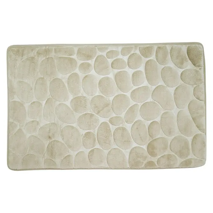 MSV Alfombra para baño Piedras - 50 x 80 cm, Beige