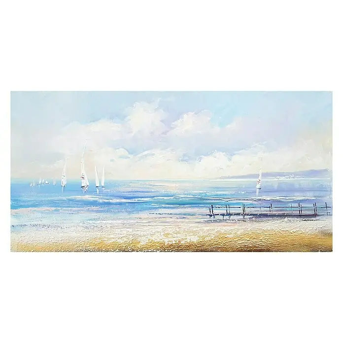 Cuadro pintado a mano - Playa, An x Al: 120 x 60 cm