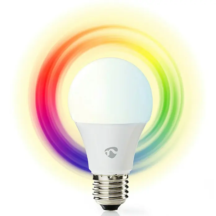 Nedis Smartlife LED-Leuchtmittel - 1 Stk., E27, 6 W, RGBW, Dimmbar - Vorderansicht