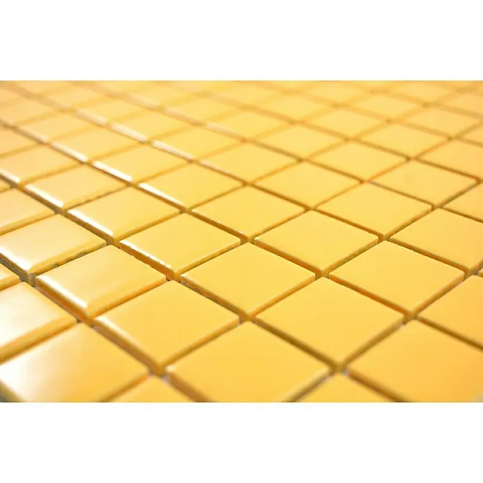 Mozaïektegel vierkant Color CG B103 - 33 x 30,2 cm, Geel, Glanzend - Close-up