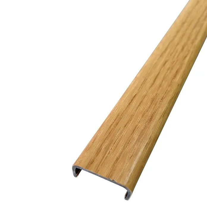 Rufete Perfil en U Roble - 2,6 m x 16 mm x 16 mm, PVC, Decorativa
