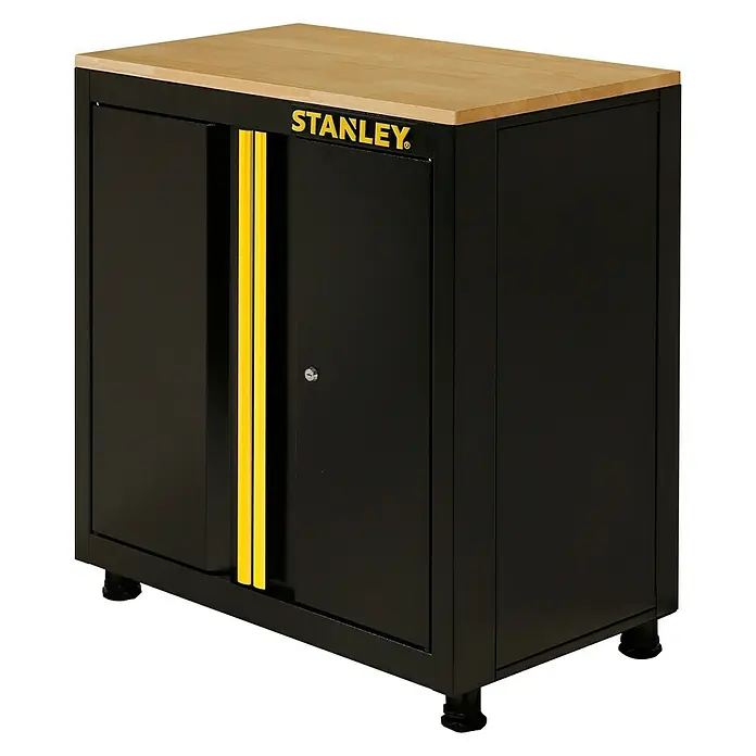Stanley Armario para almacenamiento STST97595-1 - L x An x Al: 77,5 x 87 x 46 cm, Negro, Amarillo - Vista de perfil derecho