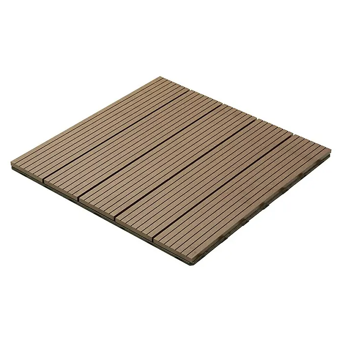 Loseta de WPC con sistema click - Marrón, An x L: 50 x 50 cm, 1 ud.
