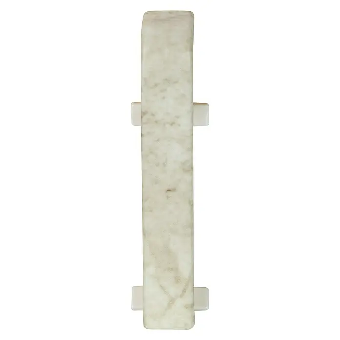 Egger Übergangskappe - Stein Weiß, 2 Stk., Passend für: Egger Sockelleisten 17 x 60 mm - Vorderansicht