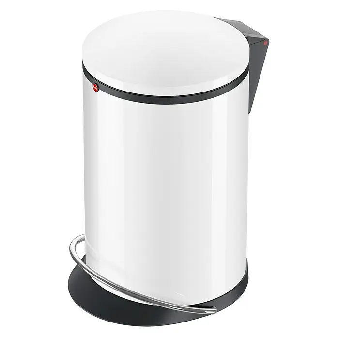 Hailo Mülleimer HarmonyDesign - M, Weiß, 12 l - Rechte Seitenansicht