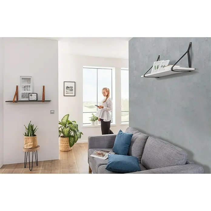 my look Nature Vliestapete - Grau, Strukturiert, Uni, 10,05 x 0,53 m