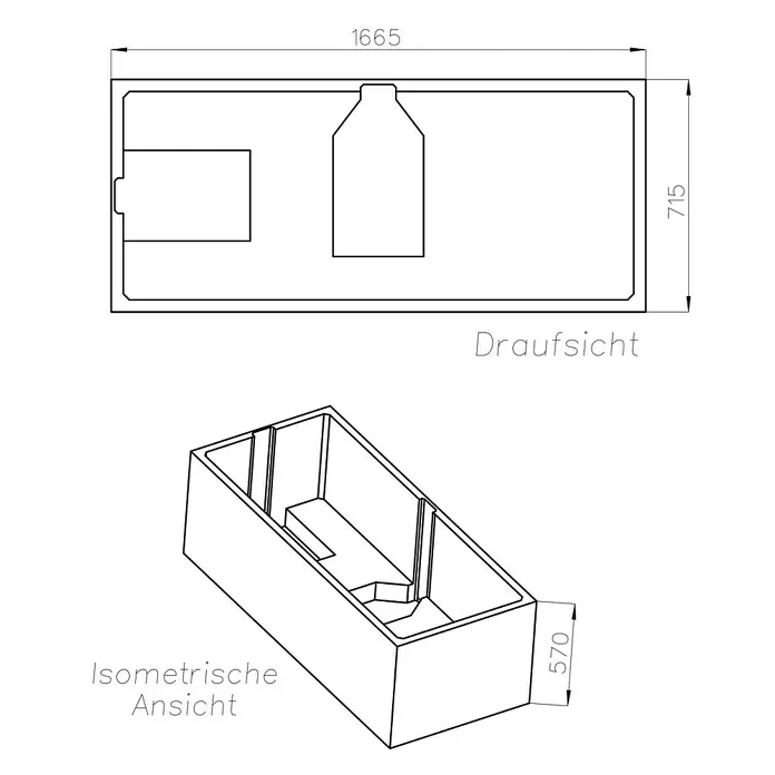 Ottofond Badewannenträger Punta - Passend für: Badewanne Punta 170 x 75 cm