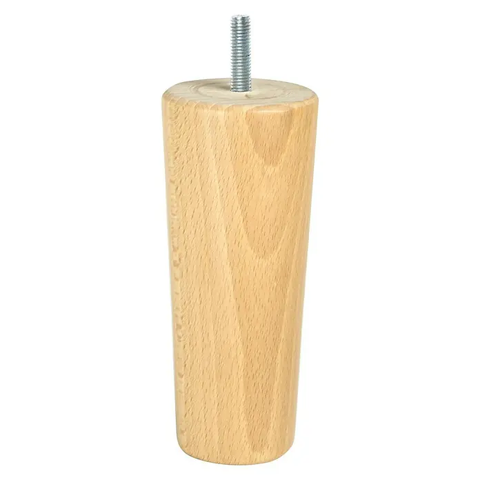 Pata para muebles Transparente - Ø x L: 64 mm x 14 cm, Haya