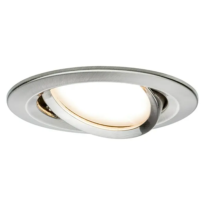 Paulmann LED-Einbauleuchte Nova - 6,5 W, Eisen gebürstet, Warmweiß - Vorderansicht