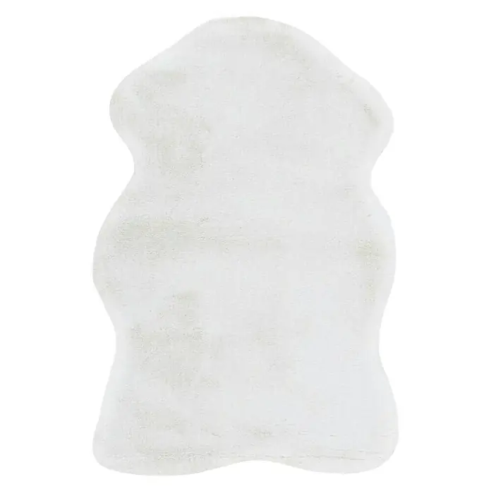 Kayoom Deko-Kunstfell Rabbit - Tieroptik, Weiß, 90 x 60 cm, 100 % Polyester - Ansicht von oben