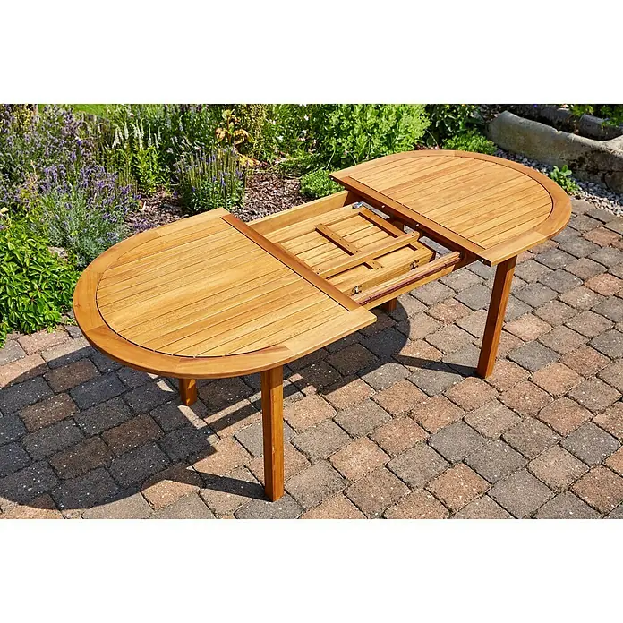 Sunfun Diana Vrtni stol - D x Š: 150 x 90 cm, Akacija, Smeđe boje, Na izvlačenje