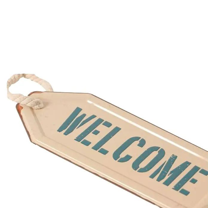 Placa metálica Reversible - Goodbye, 27 x 11,5 cm