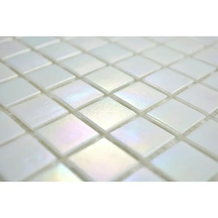 Mosaikfliese Iridium GM IR 161 - 30,5 x 30,5 cm, Weiß, Glänzend - Detailaufnahme