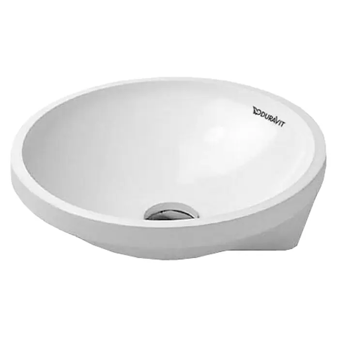Duravit Architec Waschschale - Durchmesser: 40 cm, Ohne Spezialglasur, Hahnloch: Ohne, Ohne Überlauf, Weiß - Vorderansicht