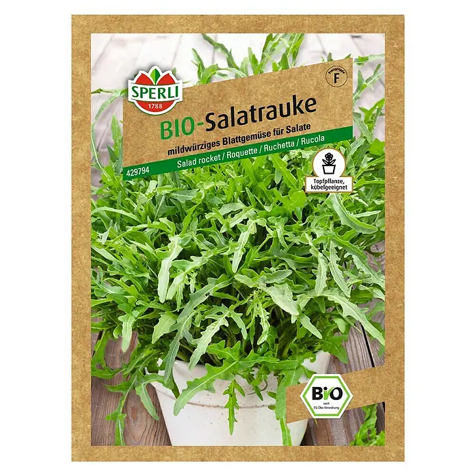 Sperli Salatsamen Bio Salatrauke - Eruca sativa, Erntezeit: Ganzjährig