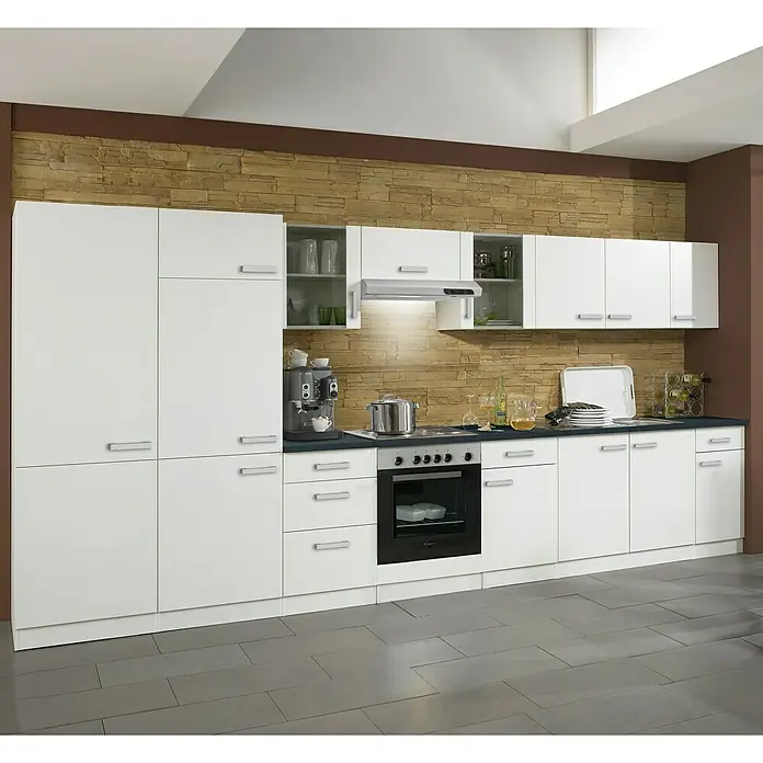 Optifit Oslo Glas-Hängeschrank - 34,6 x 100 x 57,6 cm, Weiß - Stimmungsaufnahme