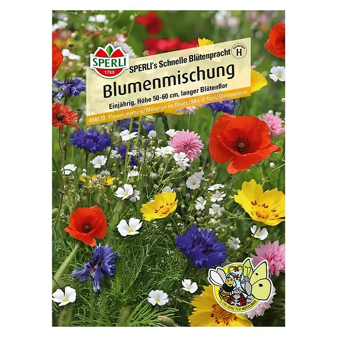 Sperli Wildblumensamen - Schnelle Blütenpracht, 5 m² - Vorderansicht