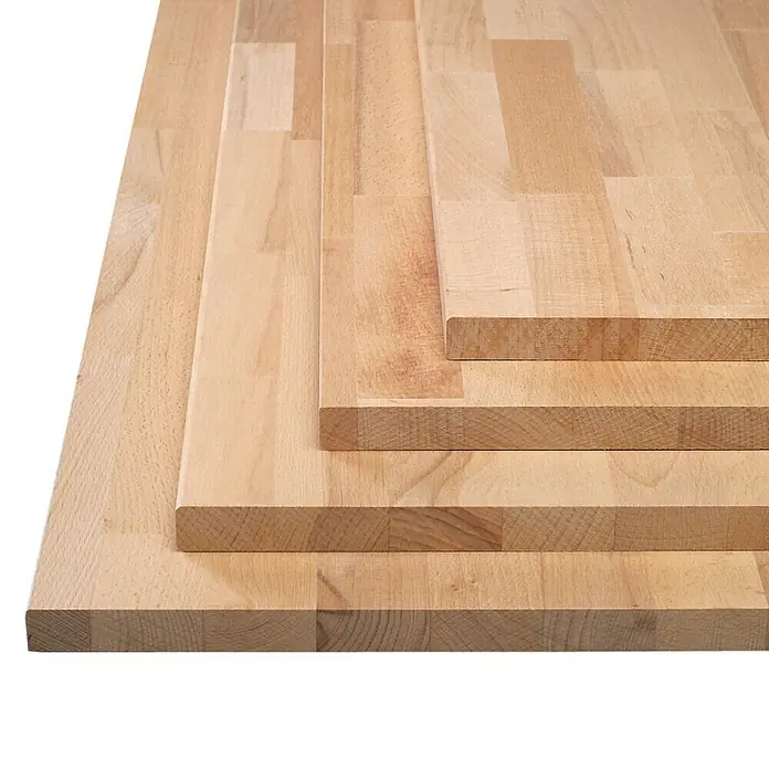 Rettenmeier Tablero encolado - 2.000 x 300 x 18 mm, Haya, Natural