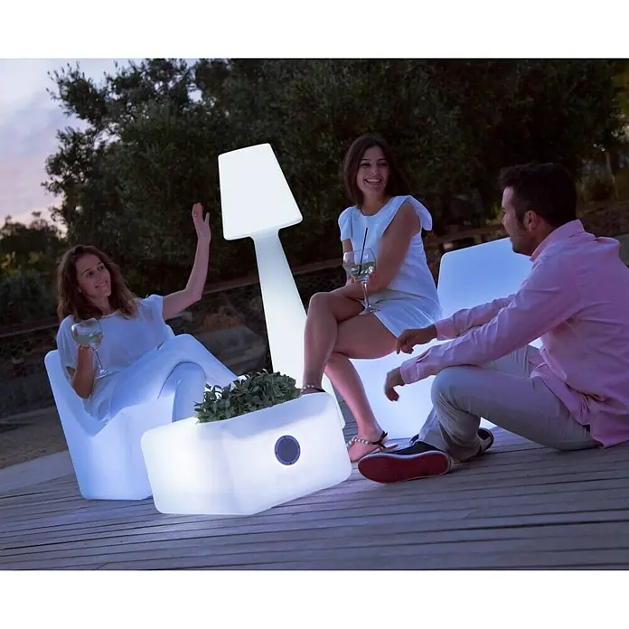 New Garden Lámpara de diseño para exterior LED Lola - 2 luces, Color de luz: Blanco frío, Altura: 165 cm