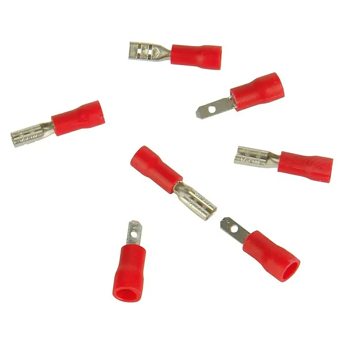 Voltomat Terminal fastón 2,8 - 2,8 mm, Sección: 0,5 - 1,5 mm², 20 x Surtido de terminales fastón, Rojo
