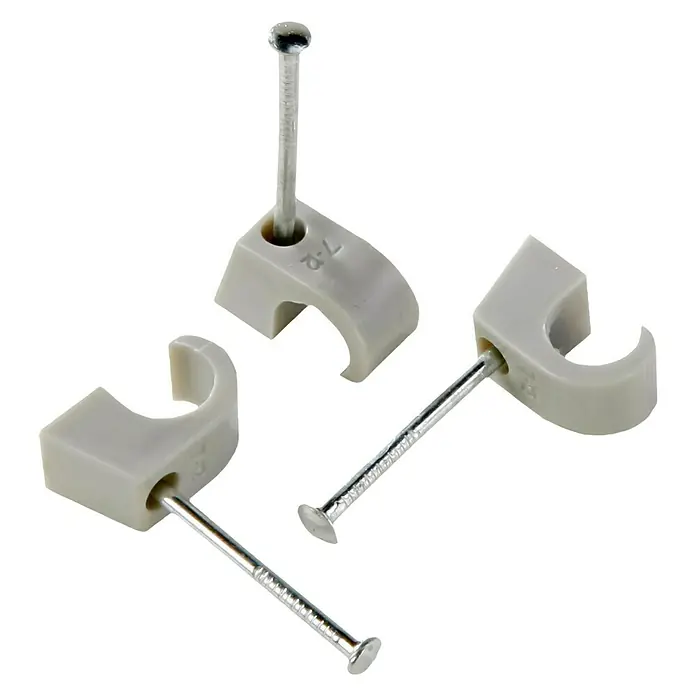 BAUHAUS Grapa para cable - 7 - 12 mm, 35 mm, 25 ud., Gris