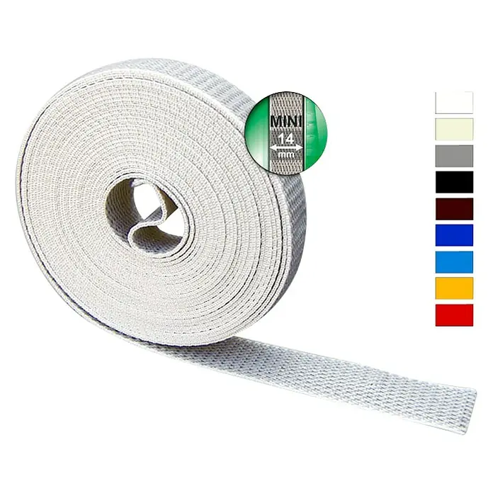 Schellenberg Rollladengurt - Schwarz, Länge: 6 m, Gurtbreite: 14 mm