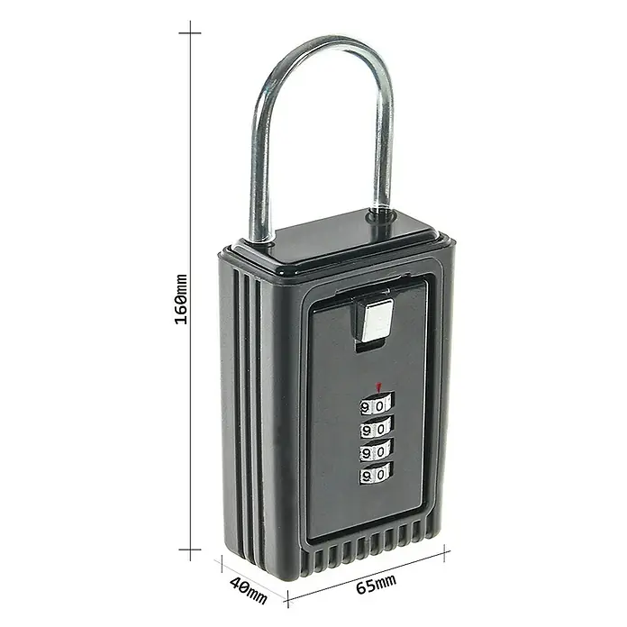 Rottner Schlüsselkasten Key Box - Geeignet für: Schlüssel, L x B x H: 4 x 6,5 x 16 cm, Mit Bügel