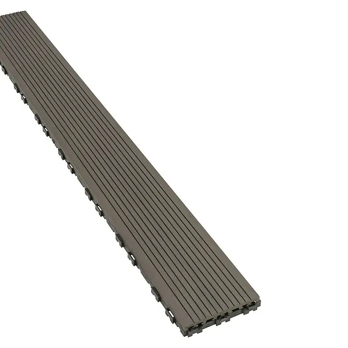 WPC-Terrassendiele mit Klicksystem - Schiefergrau, 111,3 x 14 x 2,3 cm, 4er Pack