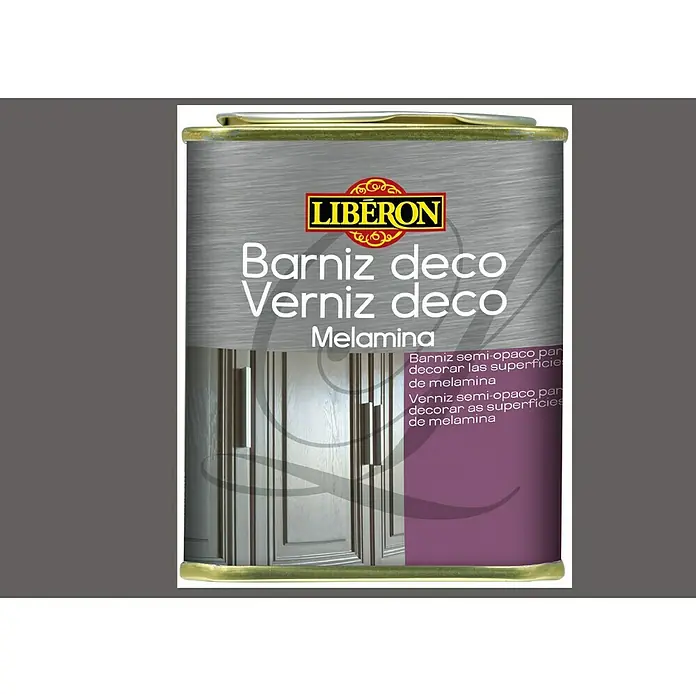 Libéron Barniz Deco melamina - Gris hormigón, 250 ml, Satinado