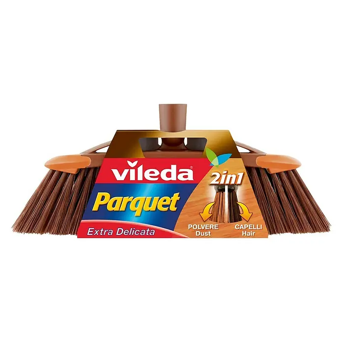 Vileda Escoba para barrer Parquet 2 en 1 - Largo: 33 cm