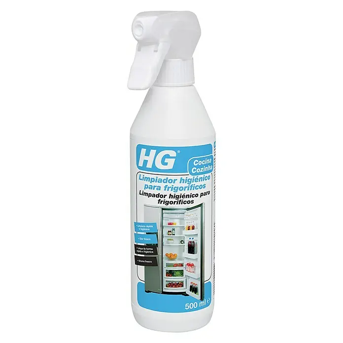 HG Limpiador higiénico para frigoríficos - 500 ml, Bote de rociado
