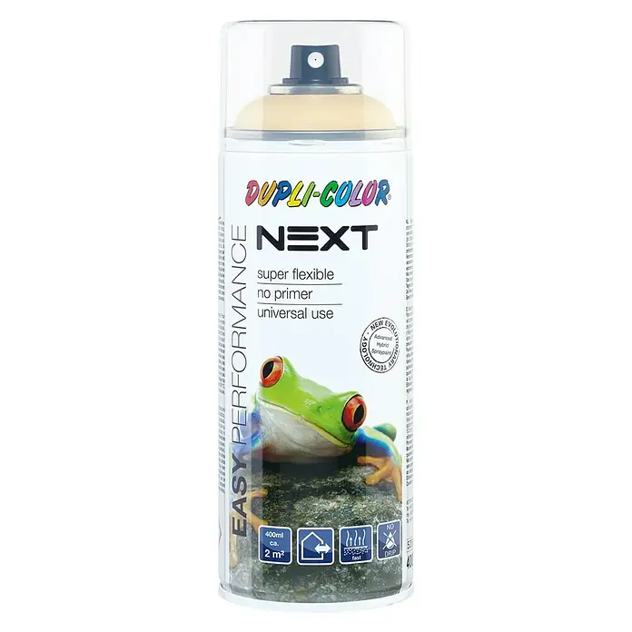 Dupli-Color Next Lakspray Amsterdam Pastelgeel - Pastelgeel, Glanzend, 400 ml - Vooraanzicht