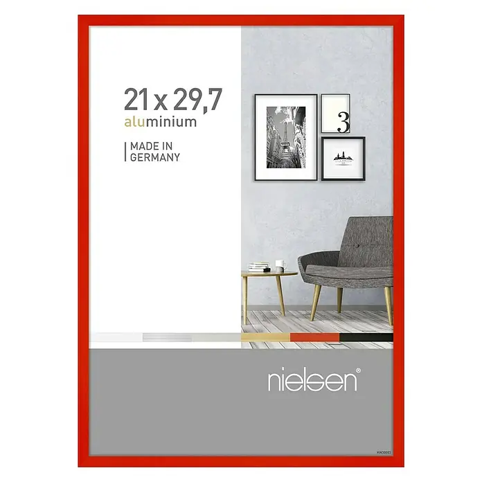 Nielsen Bilderrahmen Pixel - Tornadorot, 21 x 29,7 cm, Aluminium - Vorderansicht