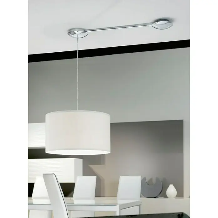 Eglo Kabelkanal Extention - Geeignet für: Pendelleuchten, L x B: 157 x 12 cm, Chrom, Stahl