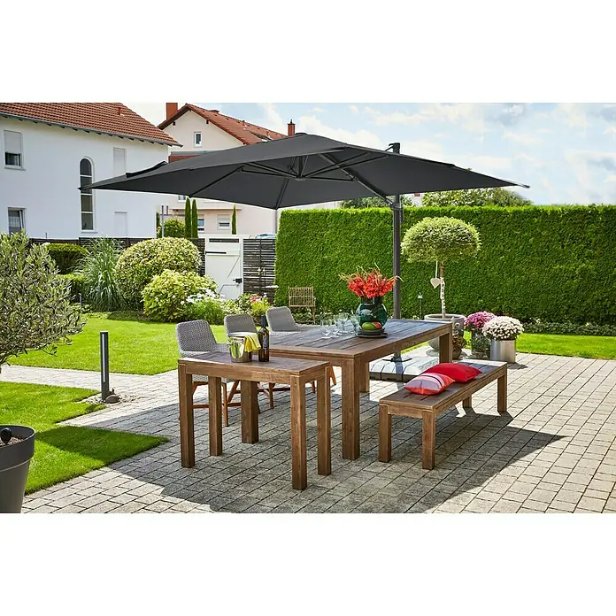 Sunfun Ersatz-Bezug Monaco - Anthrazit, Passend für: Sunfun Ampelschirmgestell Monaco 290 x 290 cm