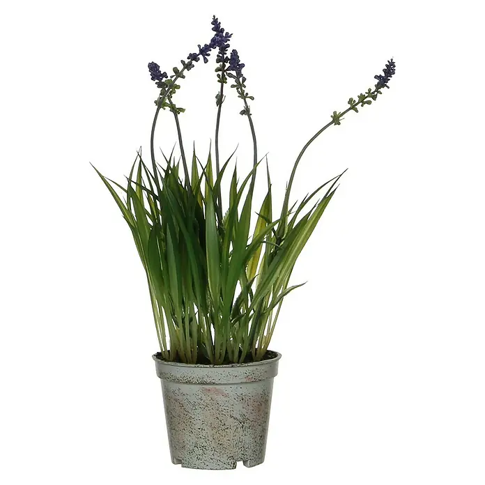 Planta artificial Lavanda Kira - Altura: 30 cm, Violeta, Plástico