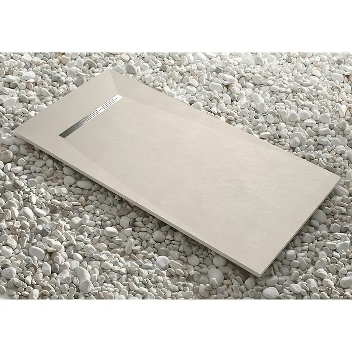 Camargue Plato de ducha Adriatic - L x An: 80 x 120 cm, Crema