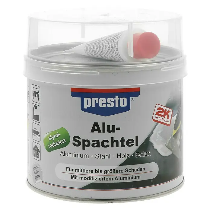 Presto Aluspachtel - 1 kg - Vorderansicht