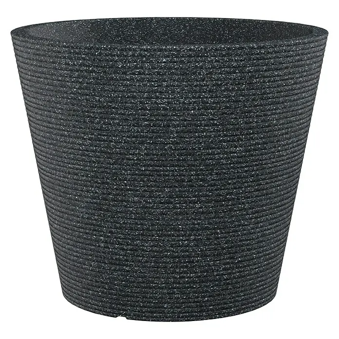 Scheurich Pflanztopf Coneo - Außenmaß (Ø x H): 49 x 39 cm, Kunststoff, Granit - Vorderansicht