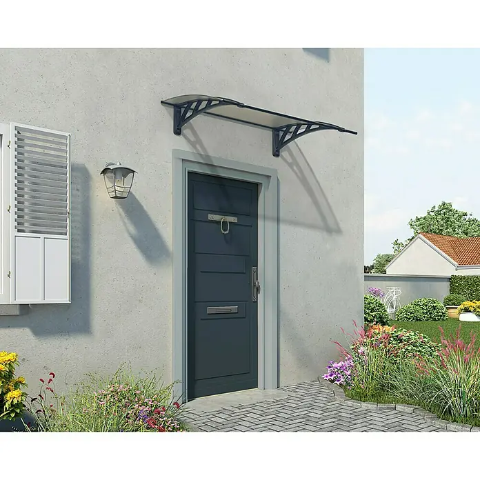 Palram – Canopia Nadstrešnica Apus - 1.190 x 760 x 250 mm, Boja nosača: Antracit siva