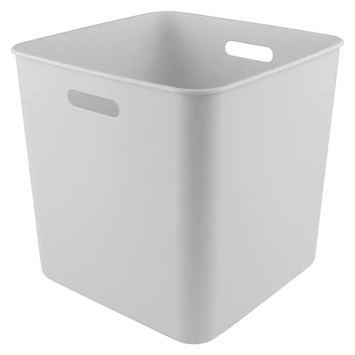 Sunware Aufbewahrungsbox Kubus - L x B x H: 31 x 31 x 31 cm, Fassungsvermögen: 25 l, Weiß - Linke Seitenansicht