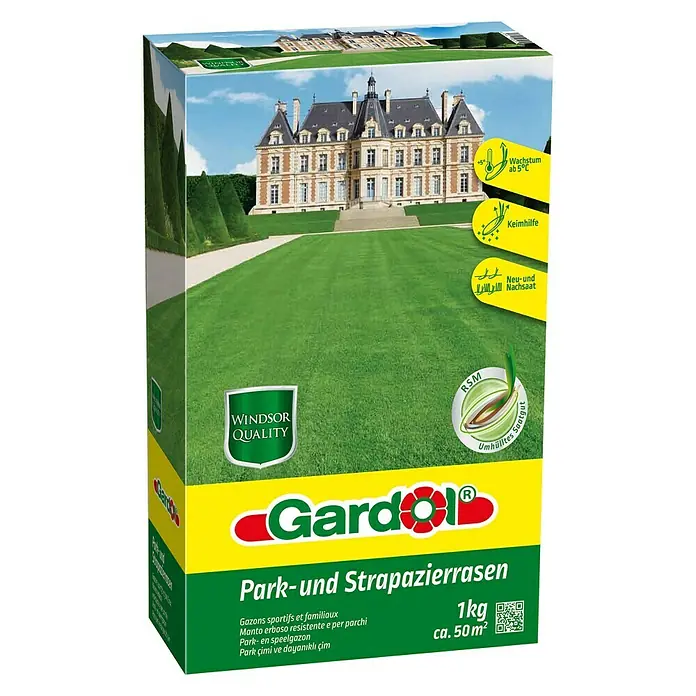 Gardol Windsor Strapazierrasensamen - 1 kg, 50 m² - Linke Seitenansicht
